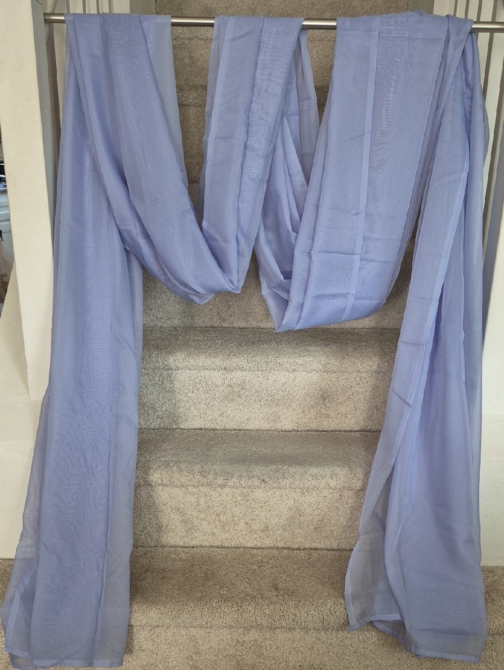 Lavender Sheer Window Scarf 220x60